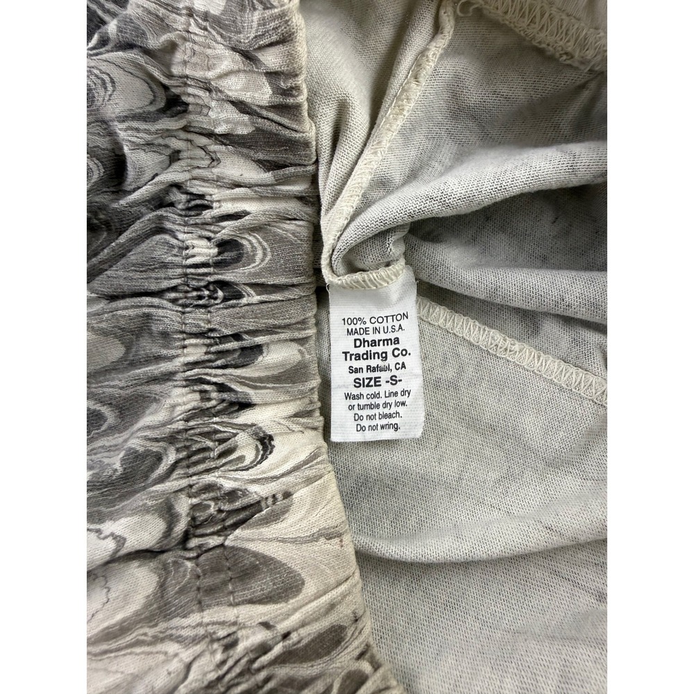 Shirleighs Marbled Art Kids Grey White Hand Marbled Cotton Skirt Size S Handmade - Picture 8 of 8